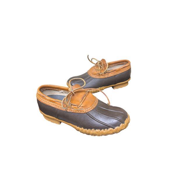 LL Bean Size 7 Men Duck Boot Shoe Maine Hunting Vintage Rubber Outdoor Brown Tan - Picture 4 of 12